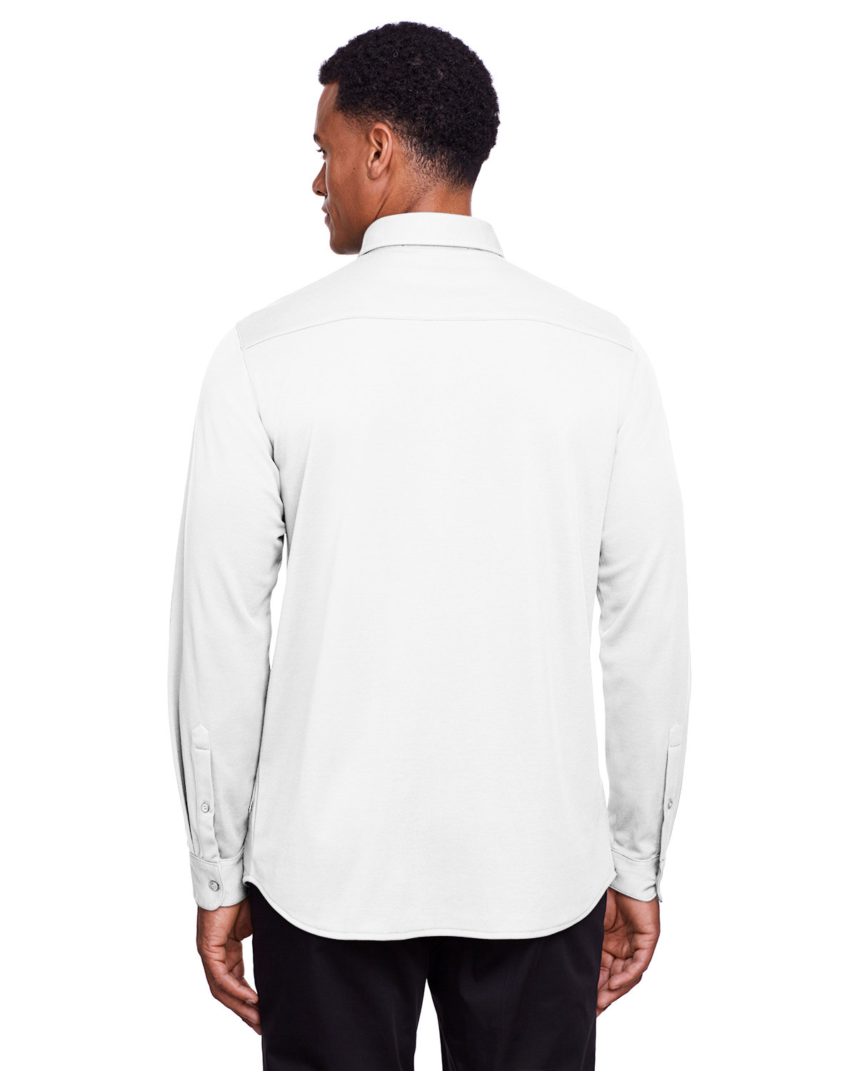 DG20Z Devon & Jones CrownLux Performance? Mens Plaited Button-Down - Back Image