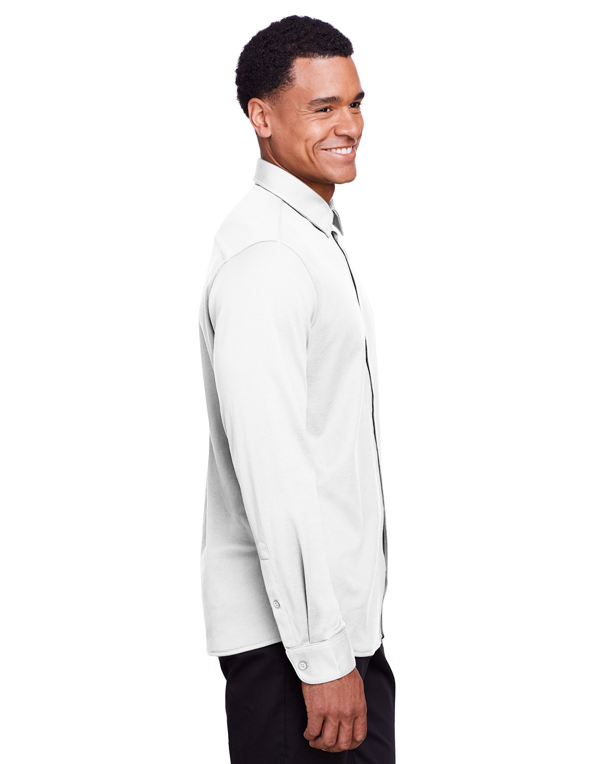 DG20Z Devon & Jones CrownLux Performance? Mens Plaited Button-Down - Siide Image