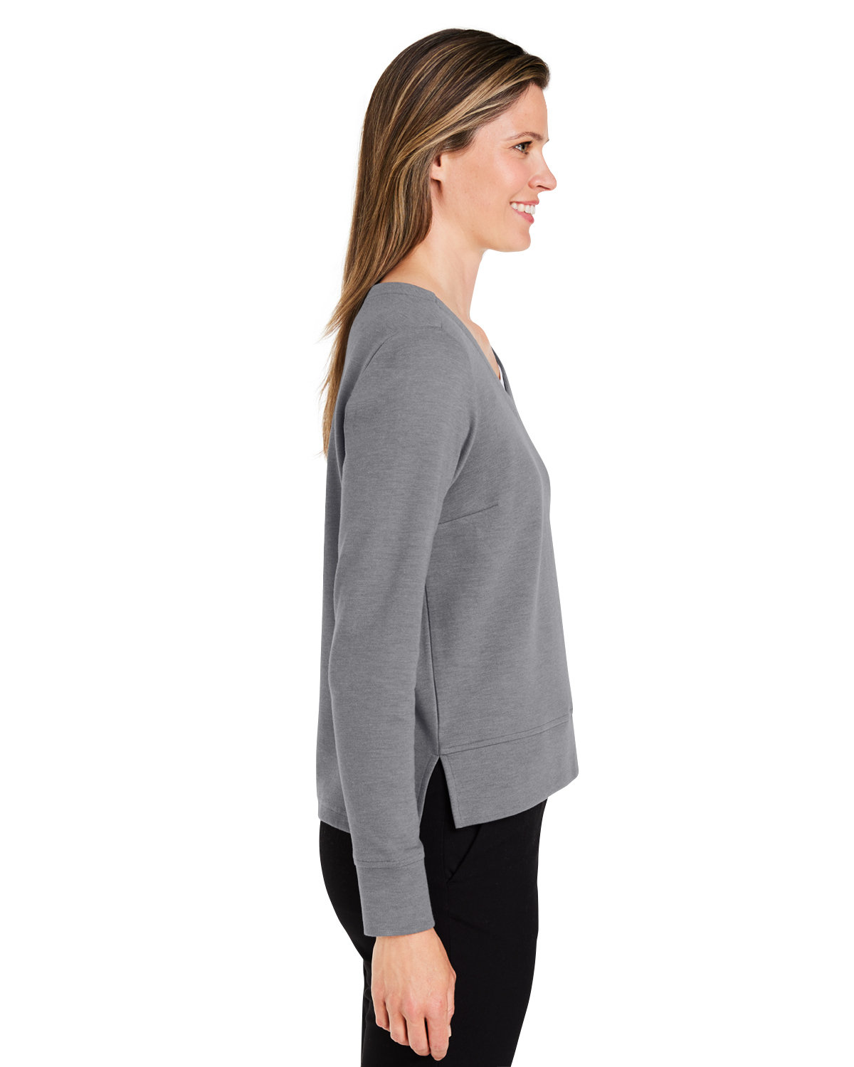 DG482W Devon & Jones Ladies New Classics Charleston Pullover - Siide Image