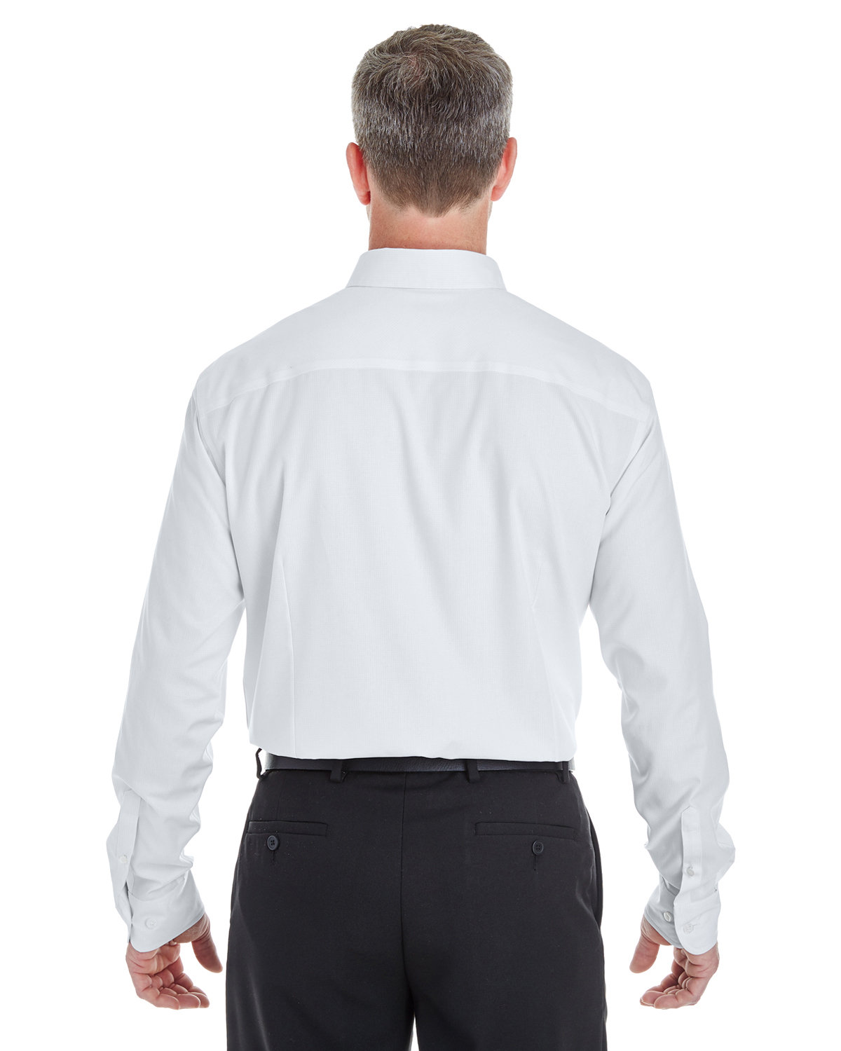 DG532 Devon & Jones Mens Crown Woven Collection Royal Dobby Shirt - Back Image