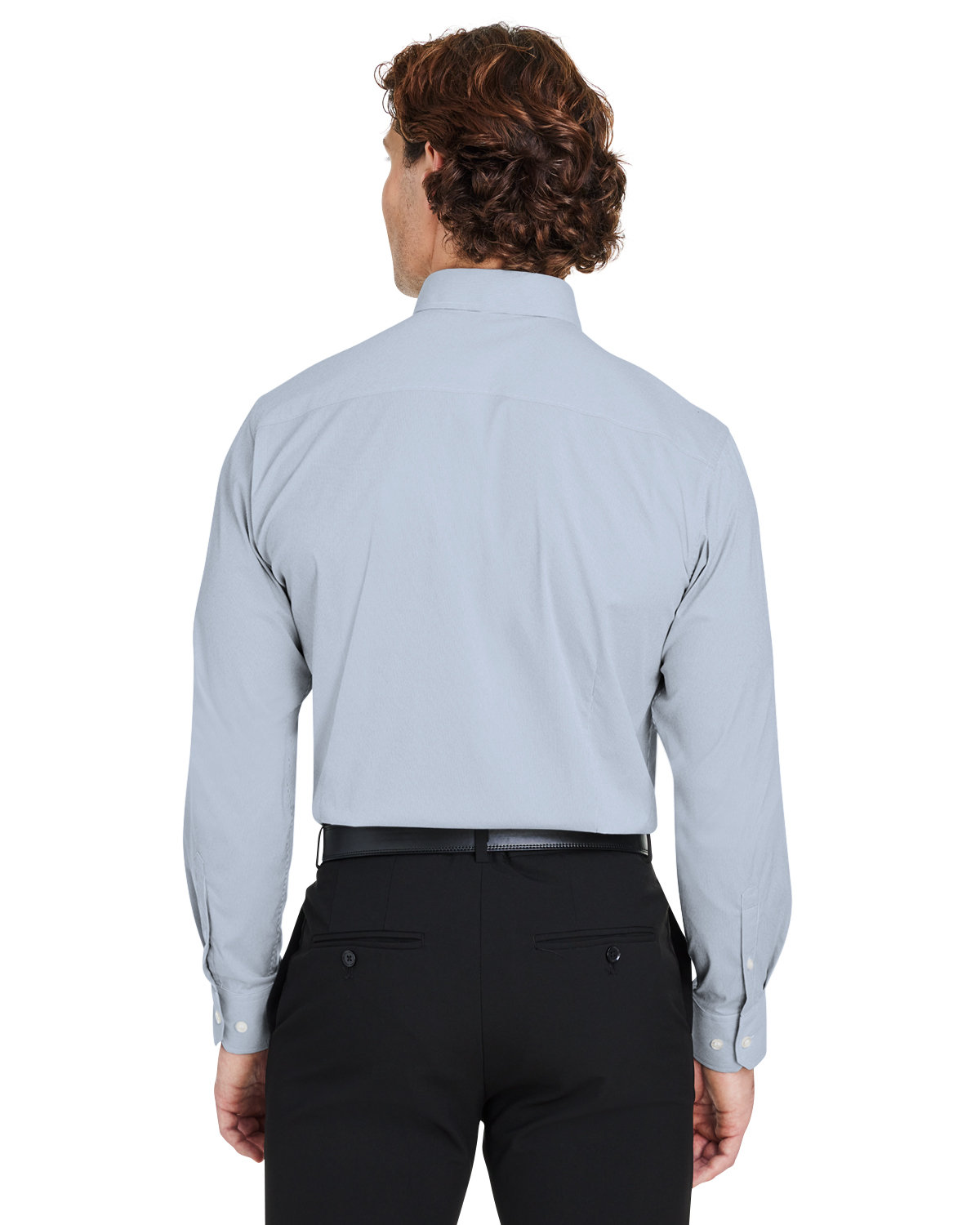 DG537 Devon & Jones CrownLux Performance? Mens Microstripe Shirt - Back Image