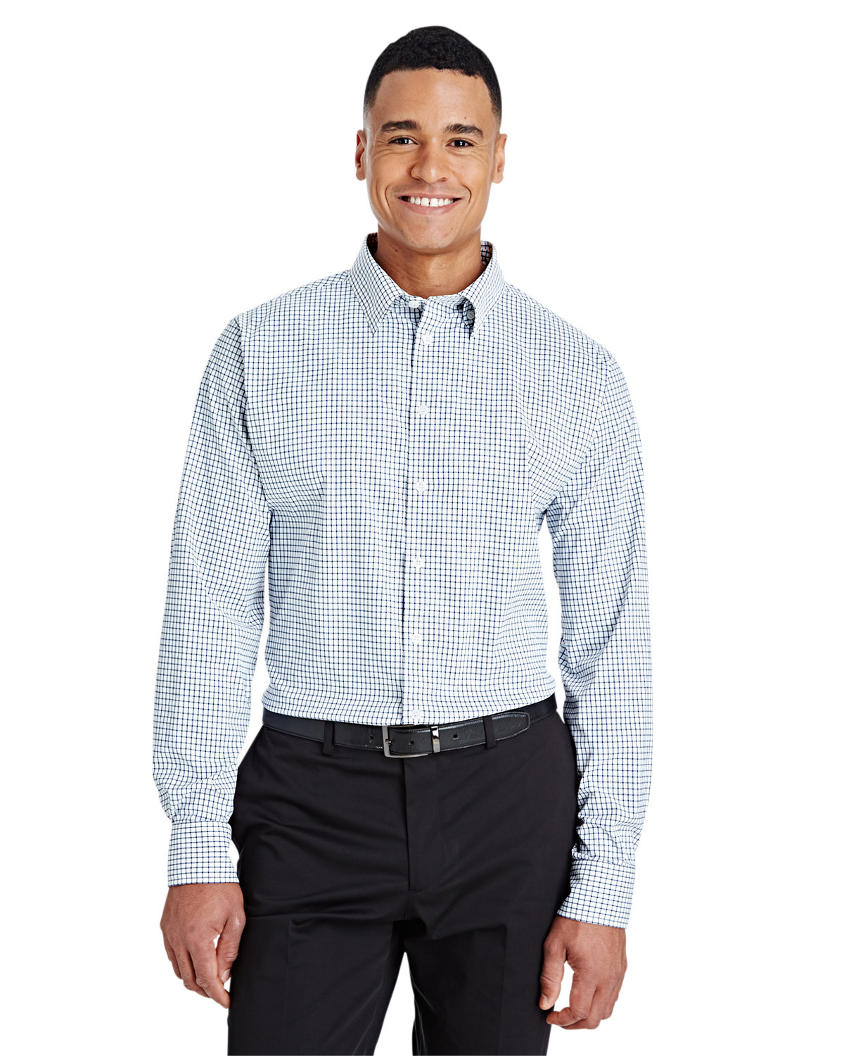 DG540 Devon & Jones CrownLux Performance Mens Micro Windowpane Shirt