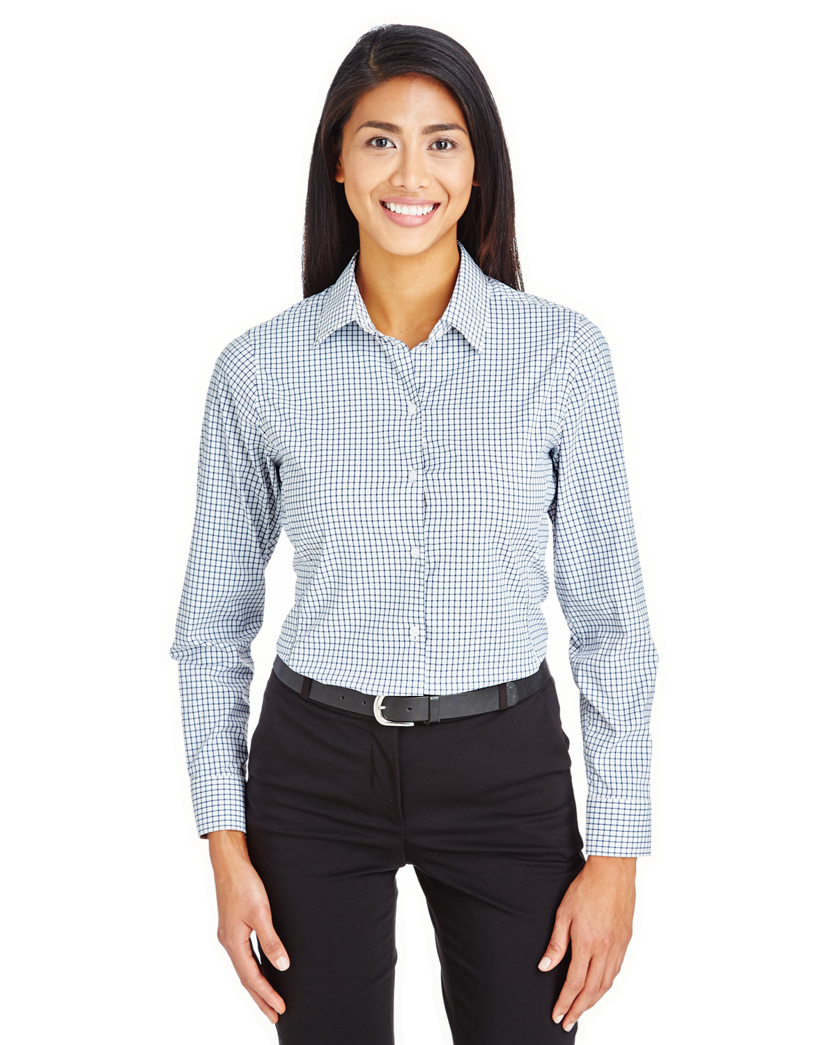 DG540W Devon & Jones CrownLux Performance Ladies Micro Windowpane Shirt DG540W Devon & Jones CrownLux Performance Ladies Micro Windowpane Shirt