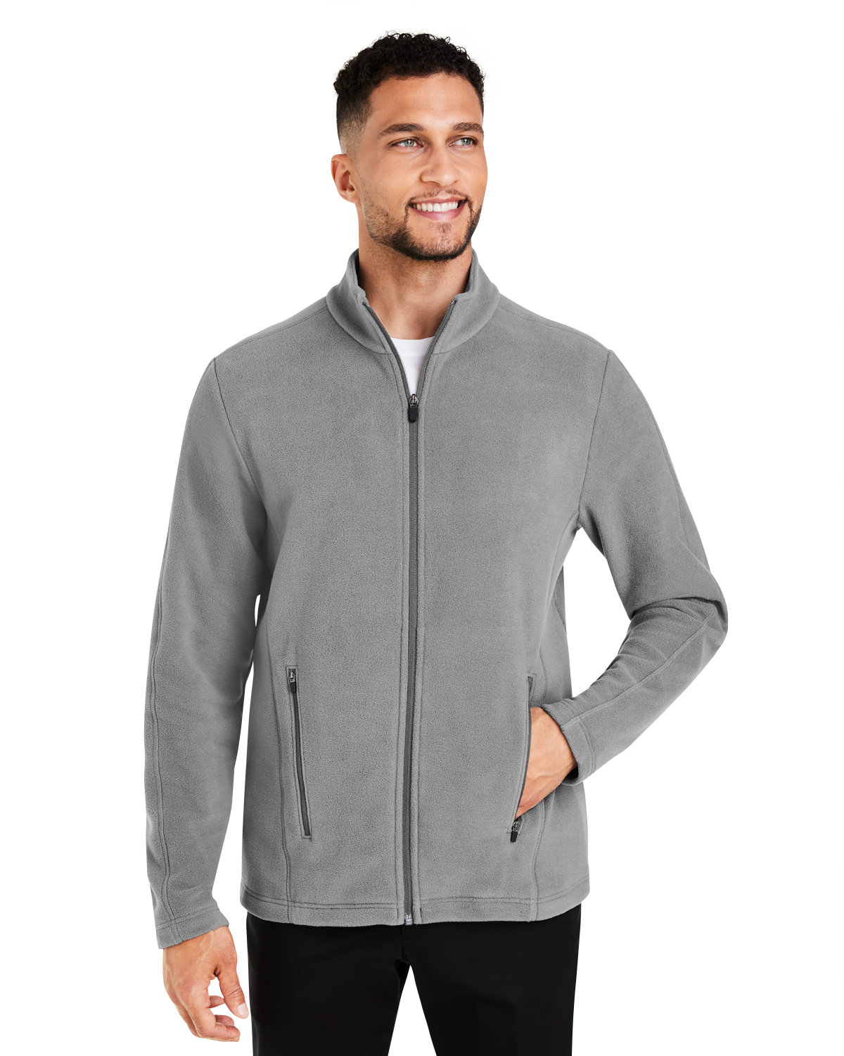 DG730 Devon & Jones Mens CrownLux Performance Fleece Full-Zip