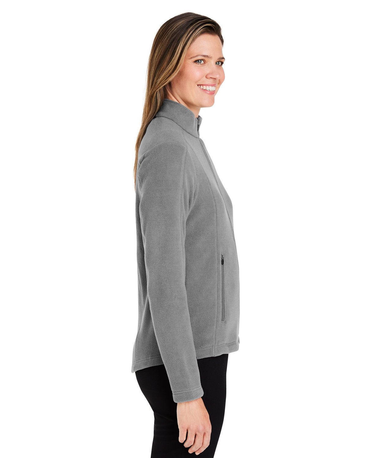 DG730W Devon & Jones Ladies CrownLux Performance Fleece Full-Zip - Siide Image