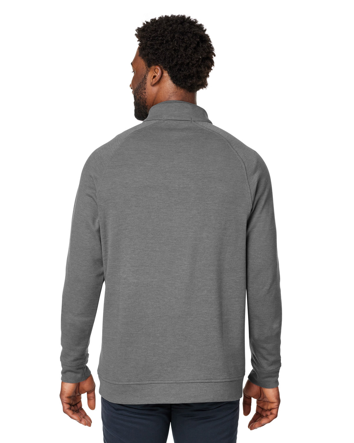 DG481 Devon & Jones Mens New Classics Charleston Quarter-Zip - Back Image