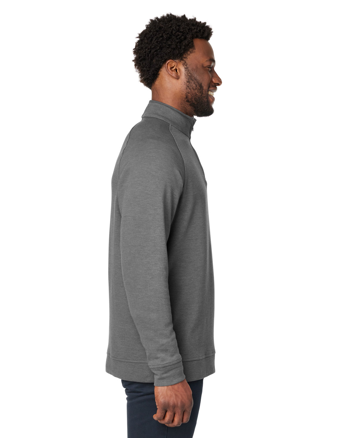DG481 Devon & Jones Mens New Classics Charleston Quarter-Zip - Siide Image
