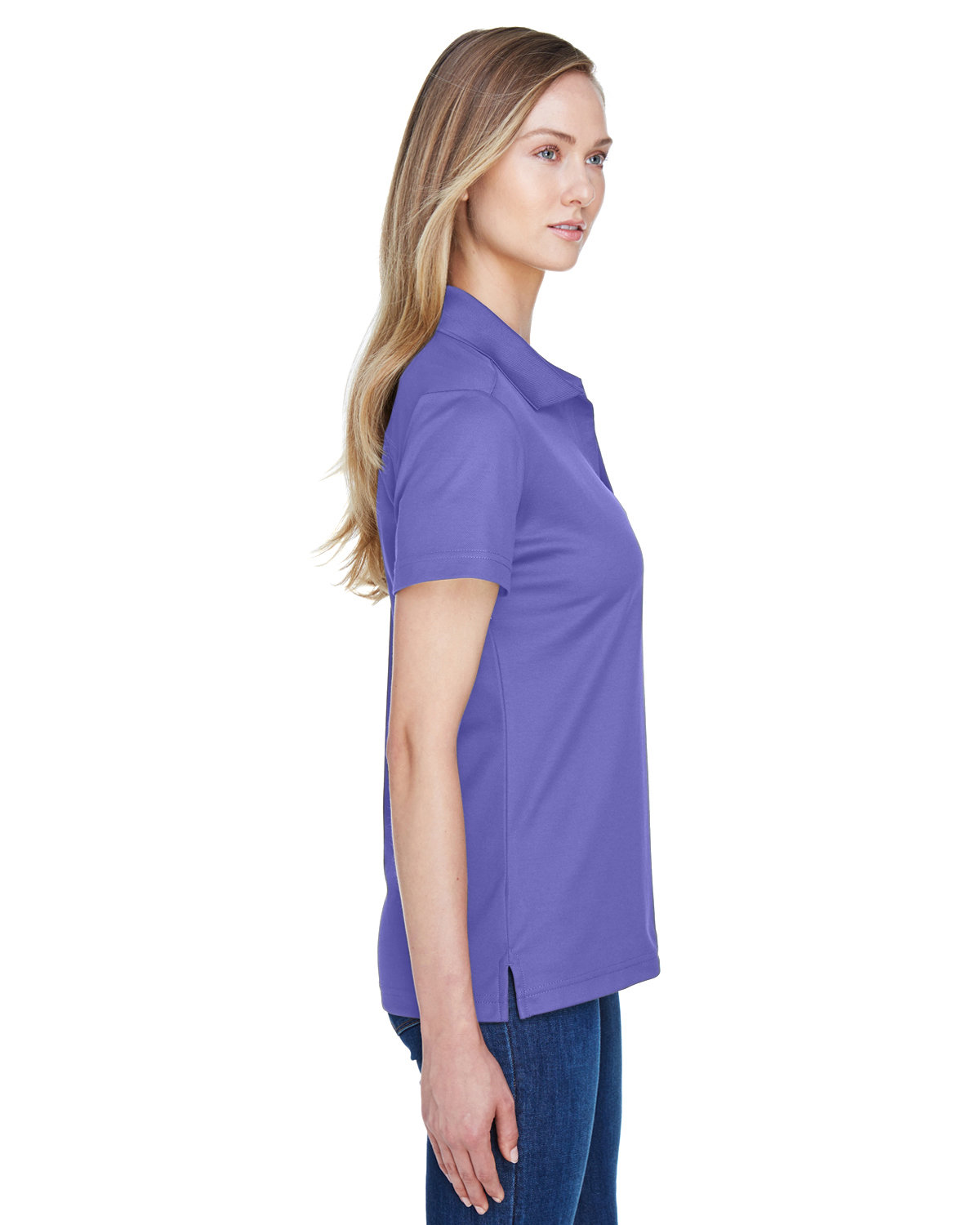 DG20W Devon & Jones CrownLux Performance Ladies Plaited Polo - Siide Image