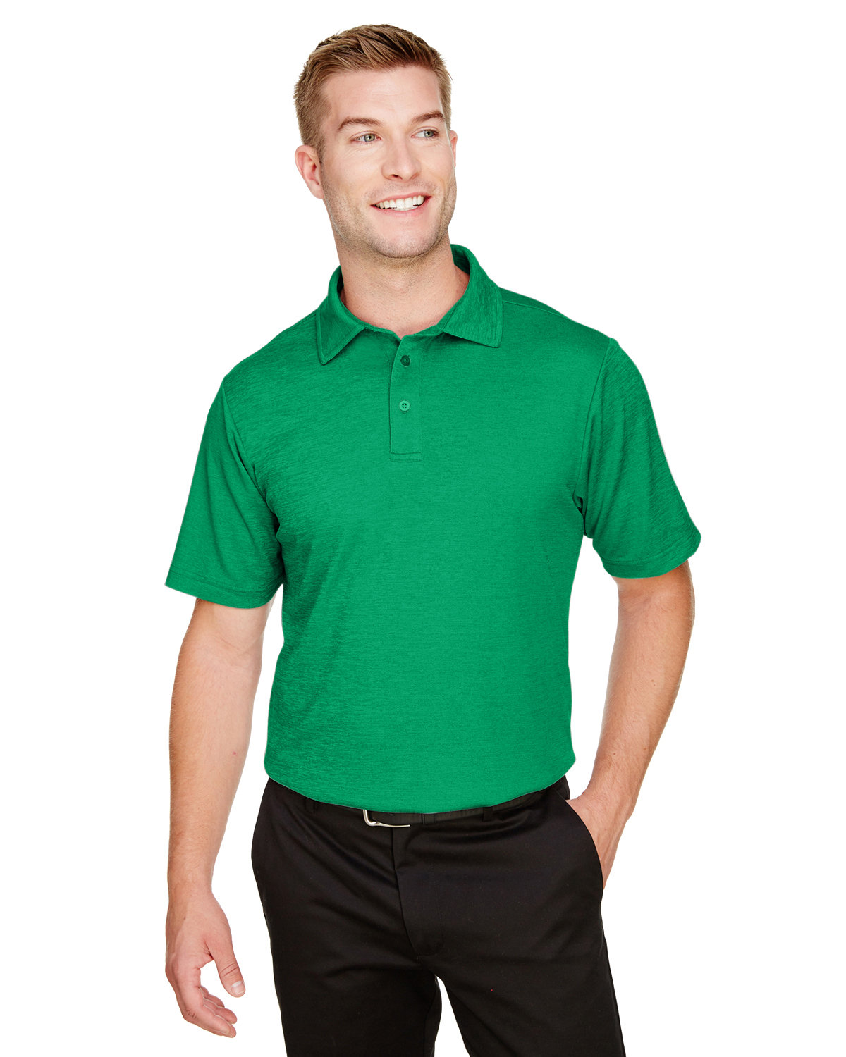 DG22 Devon & Jones CrownLux Performance Mens Address Melange Polo DG22 Devon & Jones CrownLux Performance Mens Address Melange Polo