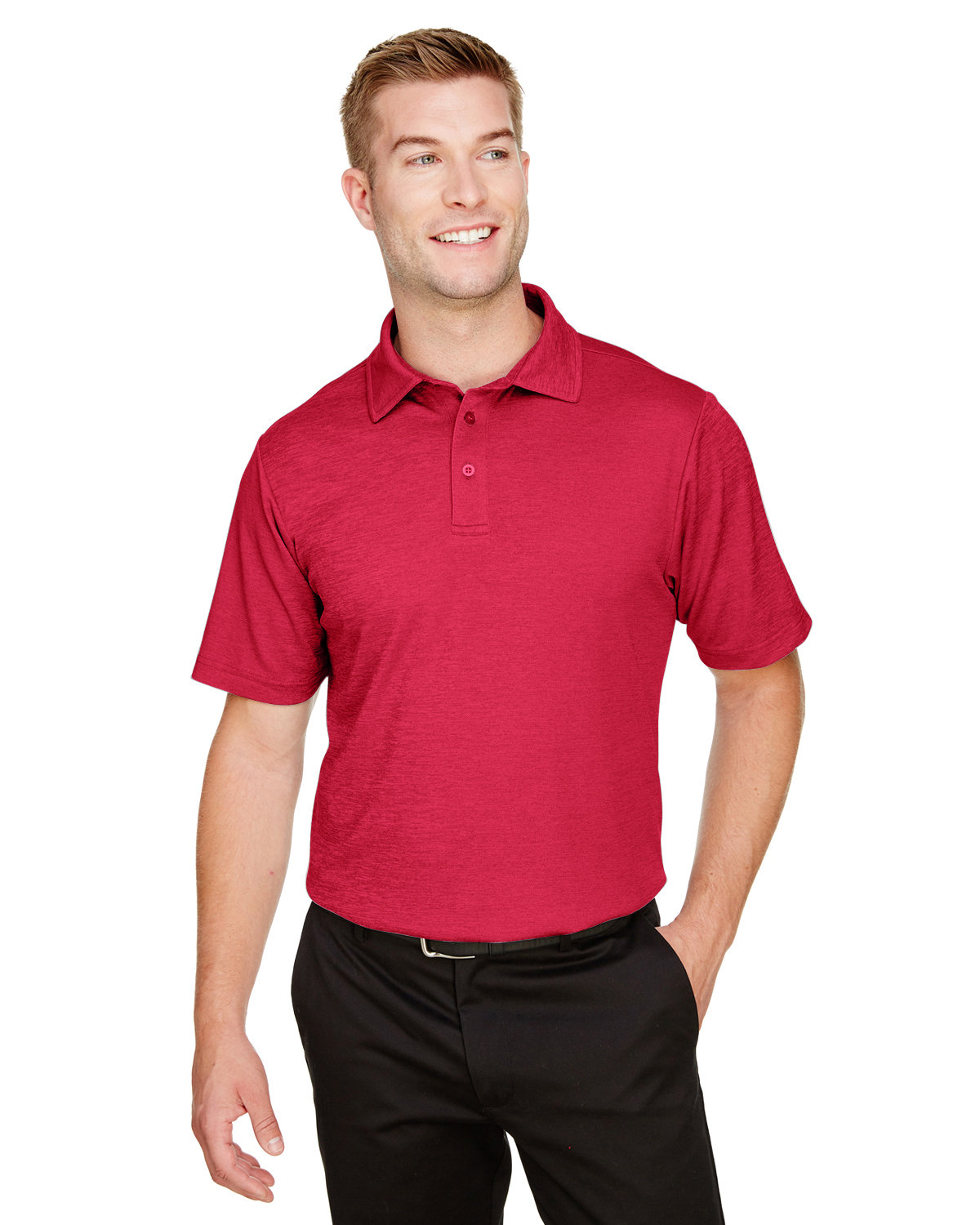 DG22 Devon & Jones CrownLux Performance Mens Address Melange Polo