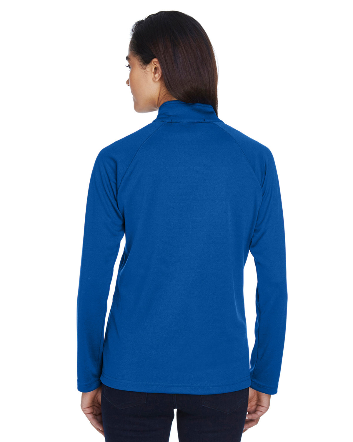 DG420W Devon & Jones Ladies Stretch Tech-Shell Compass Full-Zip - Back Image