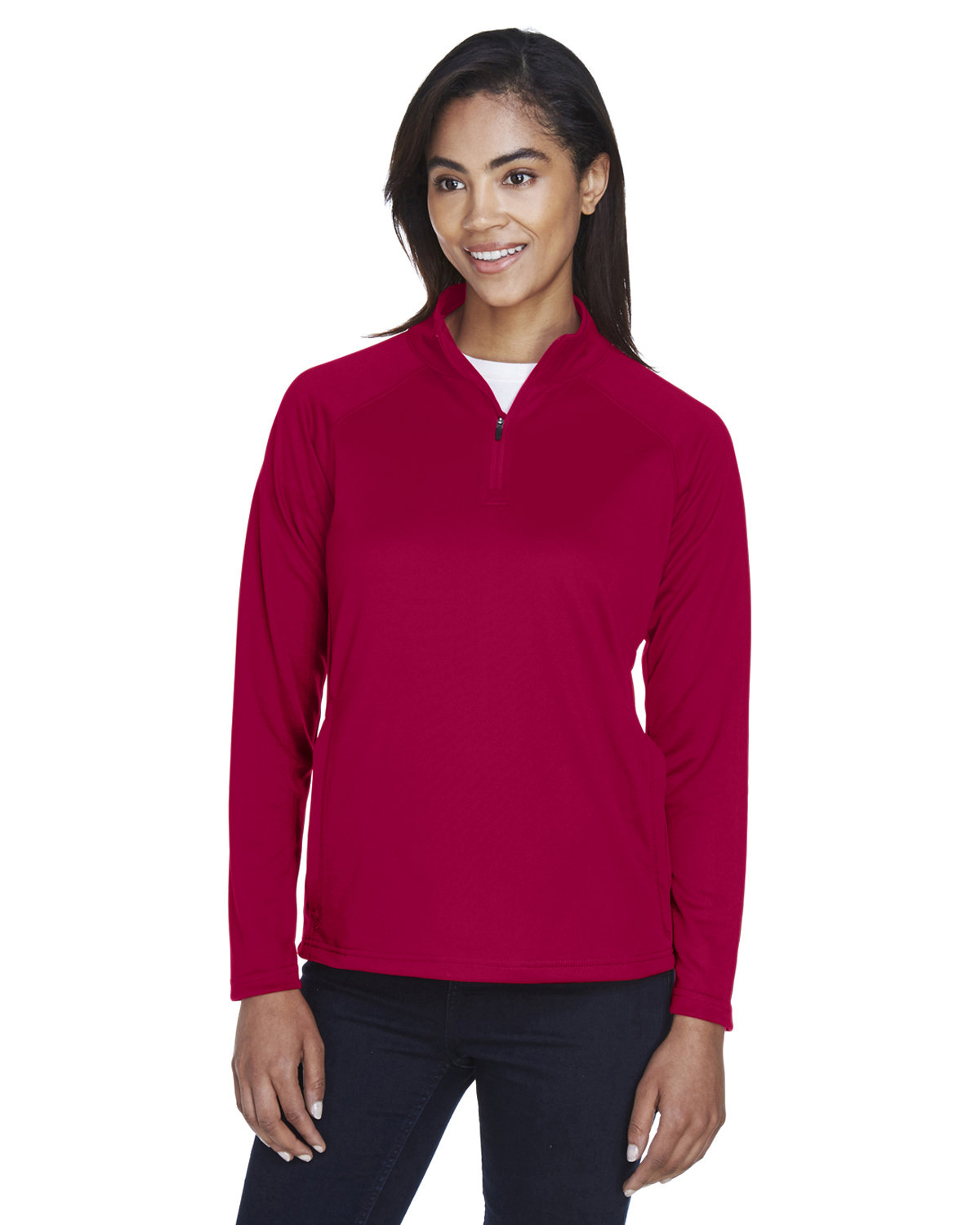 DG440W Devon & Jones Ladies Stretch Tech-Shell Compass Quarter-Zip