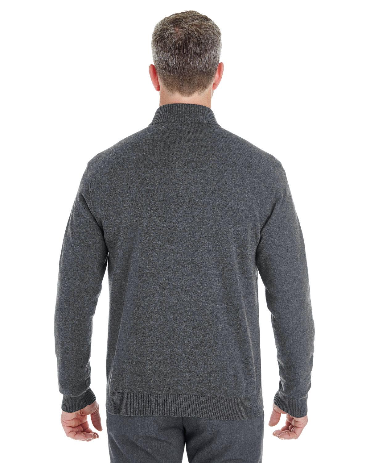 DG478 Devon & Jones Mens Manchester Fully-Fashioned Quarter-Zip Sweater - Back Image