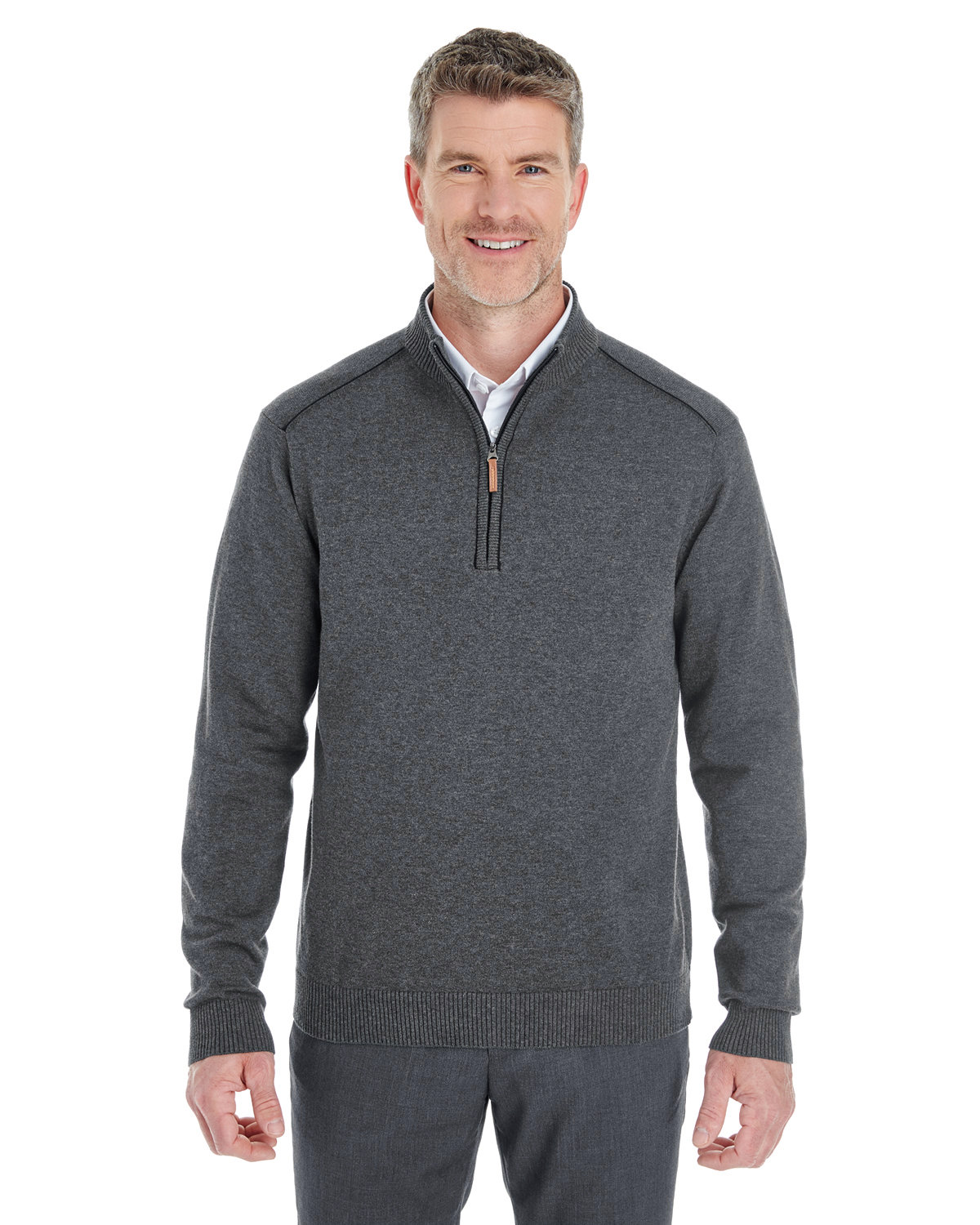 DG478 Devon & Jones Mens Manchester Fully-Fashioned Quarter-Zip Sweater DG478 Devon & Jones Mens Manchester Fully-Fashioned Quarter-Zip Sweater