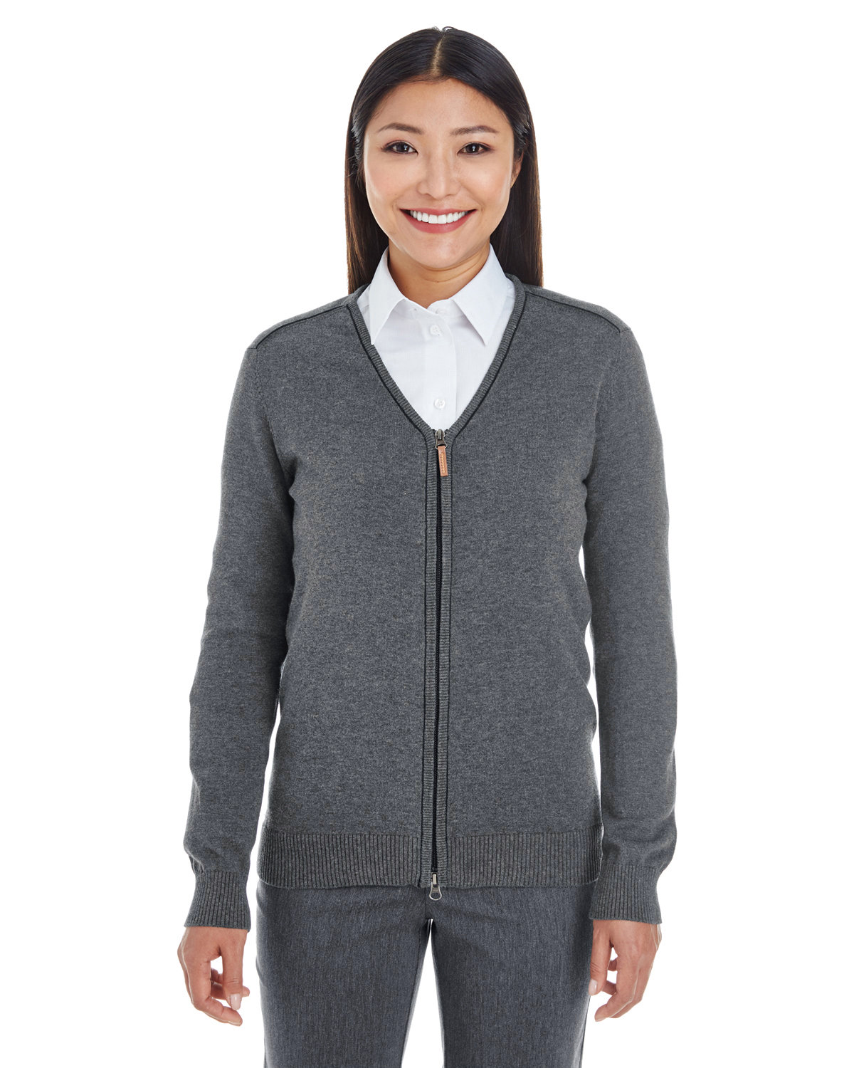 DG478W Devon & Jones Ladies Manchester Fully-Fashioned Full-Zip Cardigan Sweater DG478W Devon & Jones Ladies Manchester Fully-Fashioned Full-Zip Cardigan Sweater