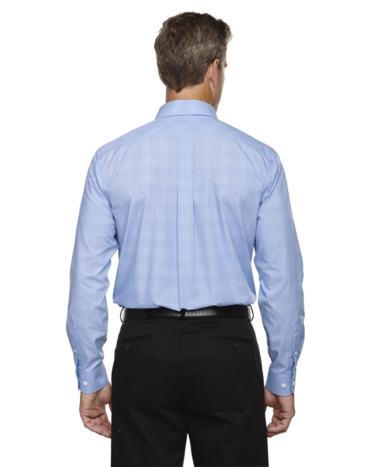 DG520 Devon & Jones Mens Crown Woven Collection Glen Plaid - Back Image