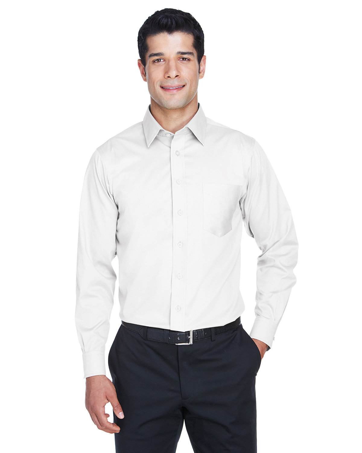 DG530 Devon & Jones Mens Crown Woven Collection Solid Stretch Twill