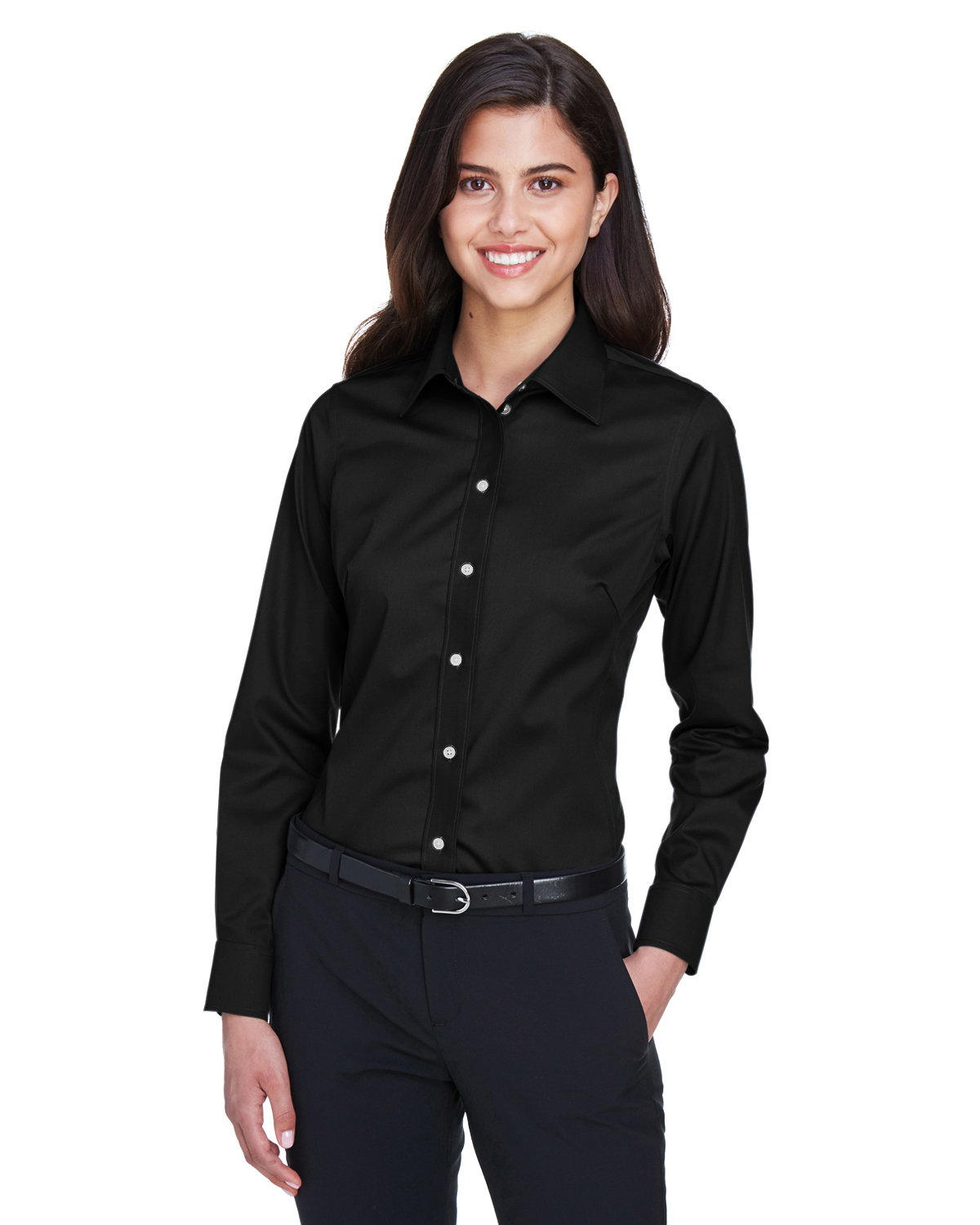 DG530W Devon & Jones Ladies Crown Woven Collection Solid Stretch Twill