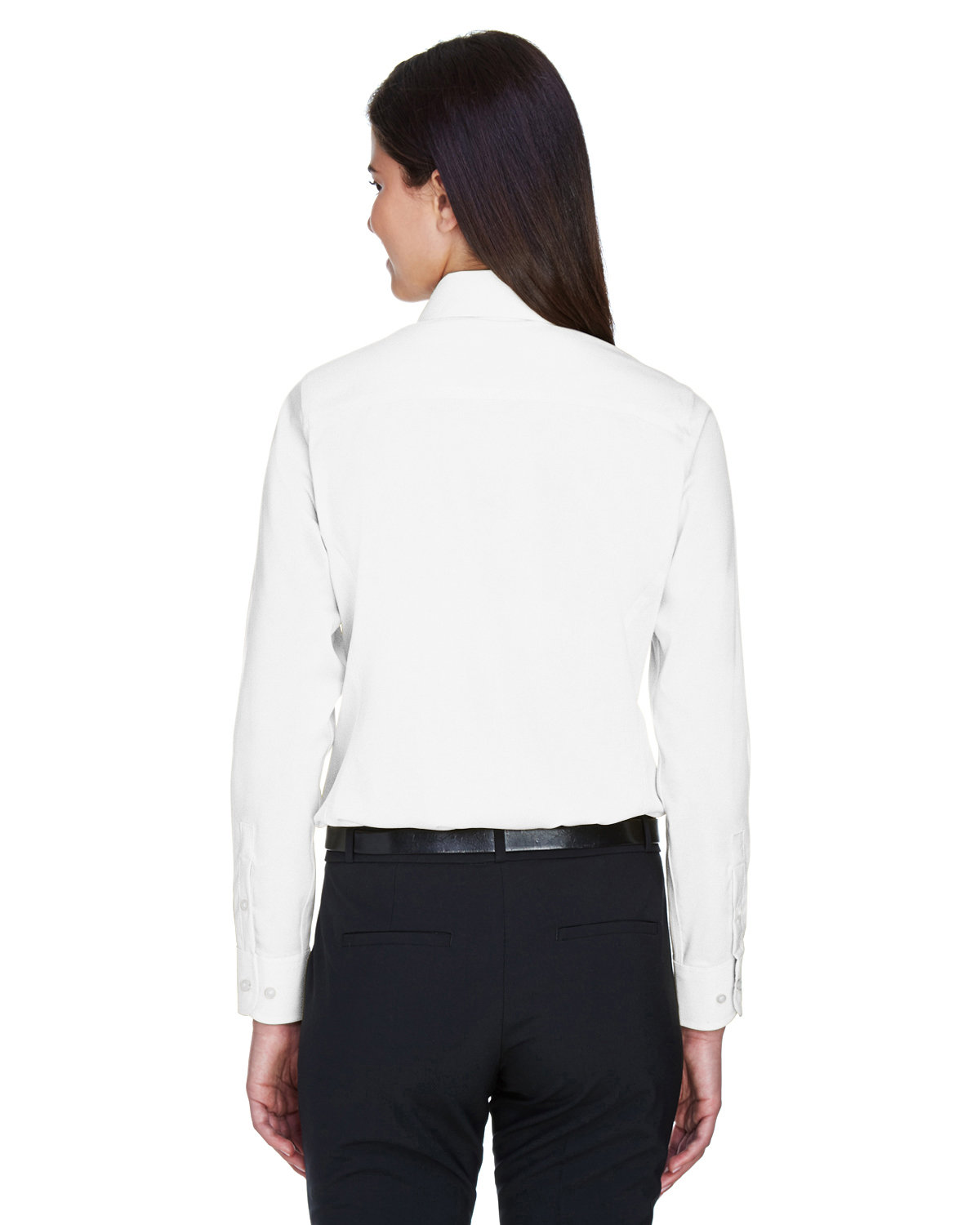 DG530W Devon & Jones Ladies Crown Woven Collection Solid Stretch Twill - Back Image