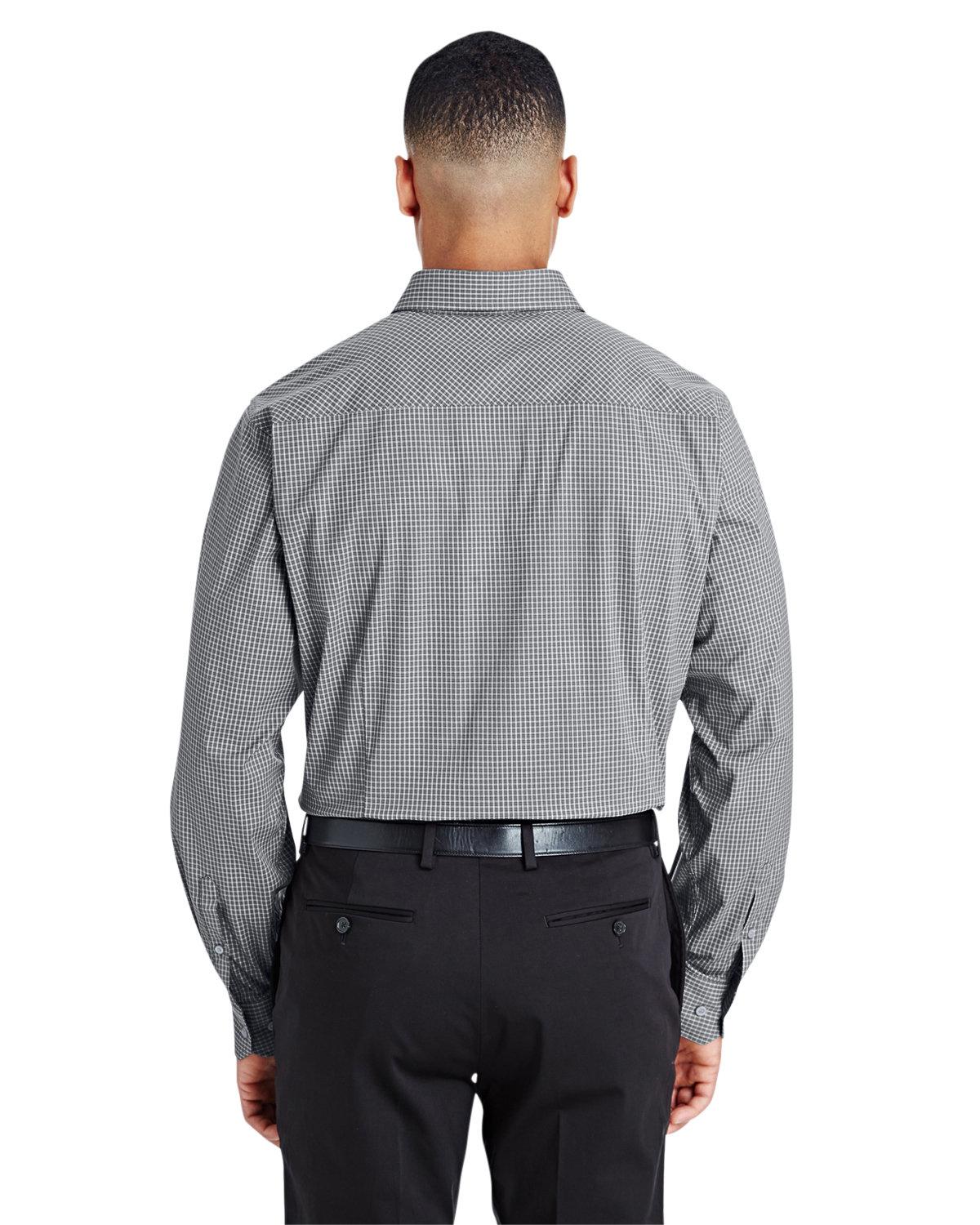 DG535 Devon & Jones CrownLux Performance Mens Tonal Mini Check Shirt - Back Image