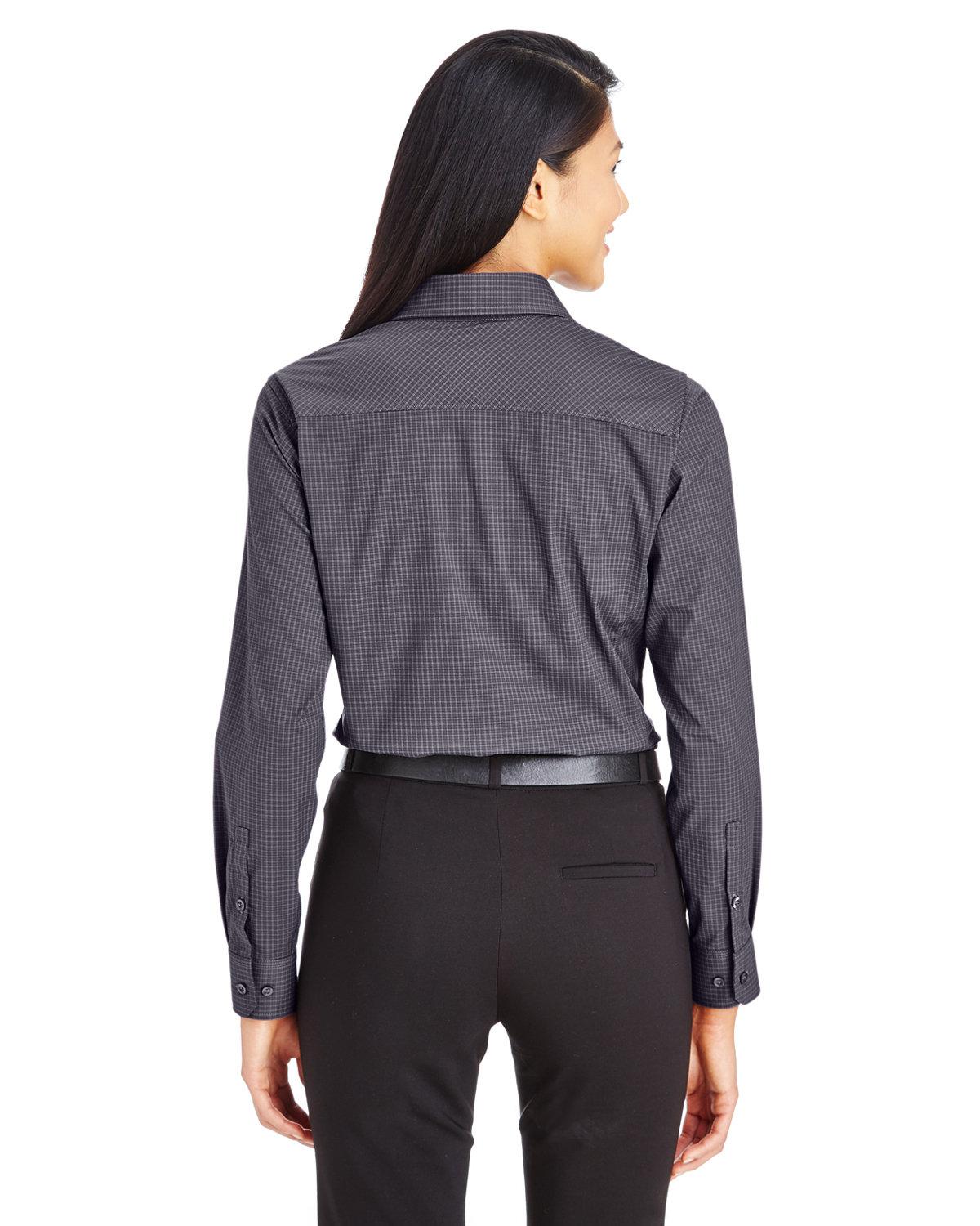 DG535W Devon & Jones CrownLux Performance Ladies Tonal Mini Check Shirt - Back Image
