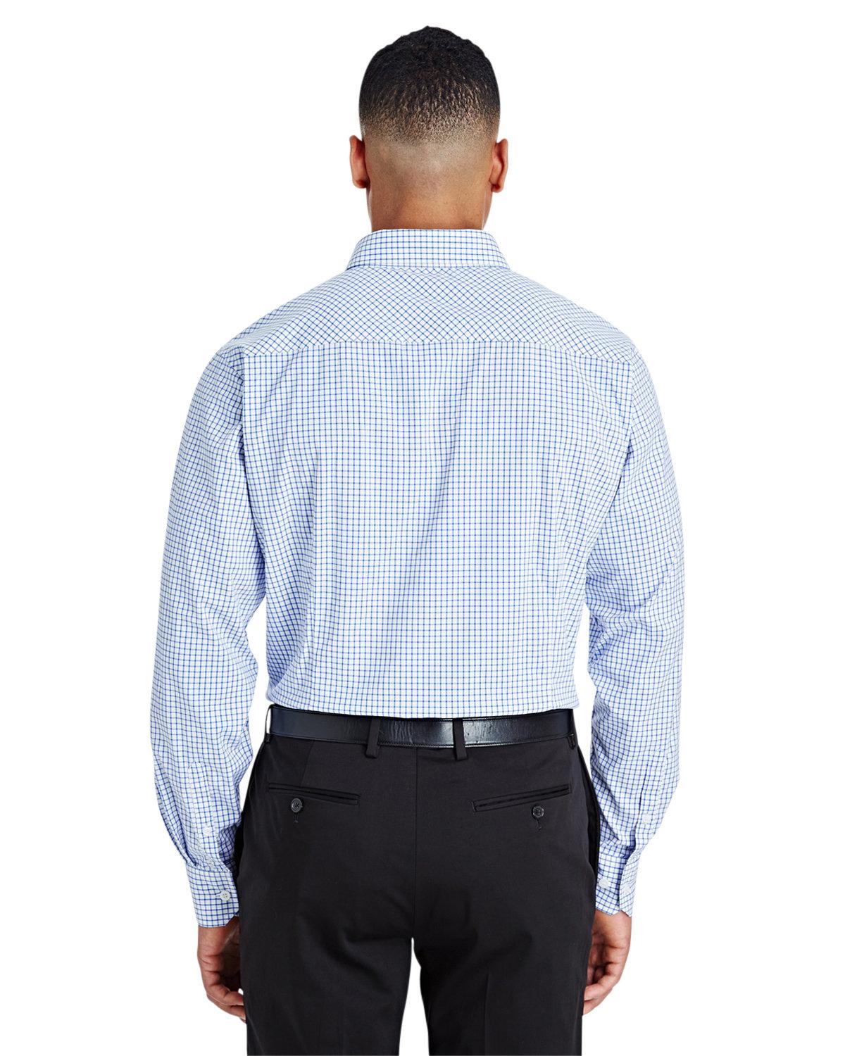 DG540 Devon & Jones CrownLux Performance Mens Micro Windowpane Shirt - Back Image