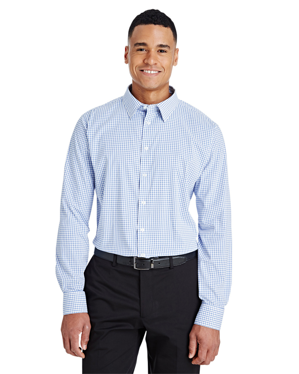 DG540 Devon & Jones CrownLux Performance Mens Micro Windowpane Shirt