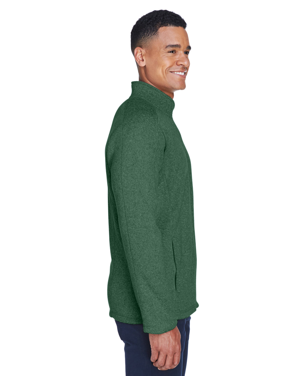 DG793 Devon & Jones Mens Bristol Full-Zip Sweater Fleece Jacket - Siide Image