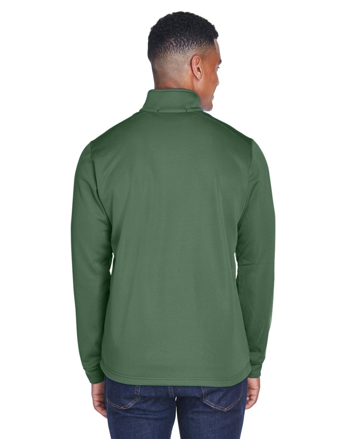 DG796 Devon & Jones Mens Newbury Colorblock Mélange Fleece Full-Zip DG796 Devon & Jones Mens Newbury Colorblock Mélange Fleece Full-Zip - Back Image