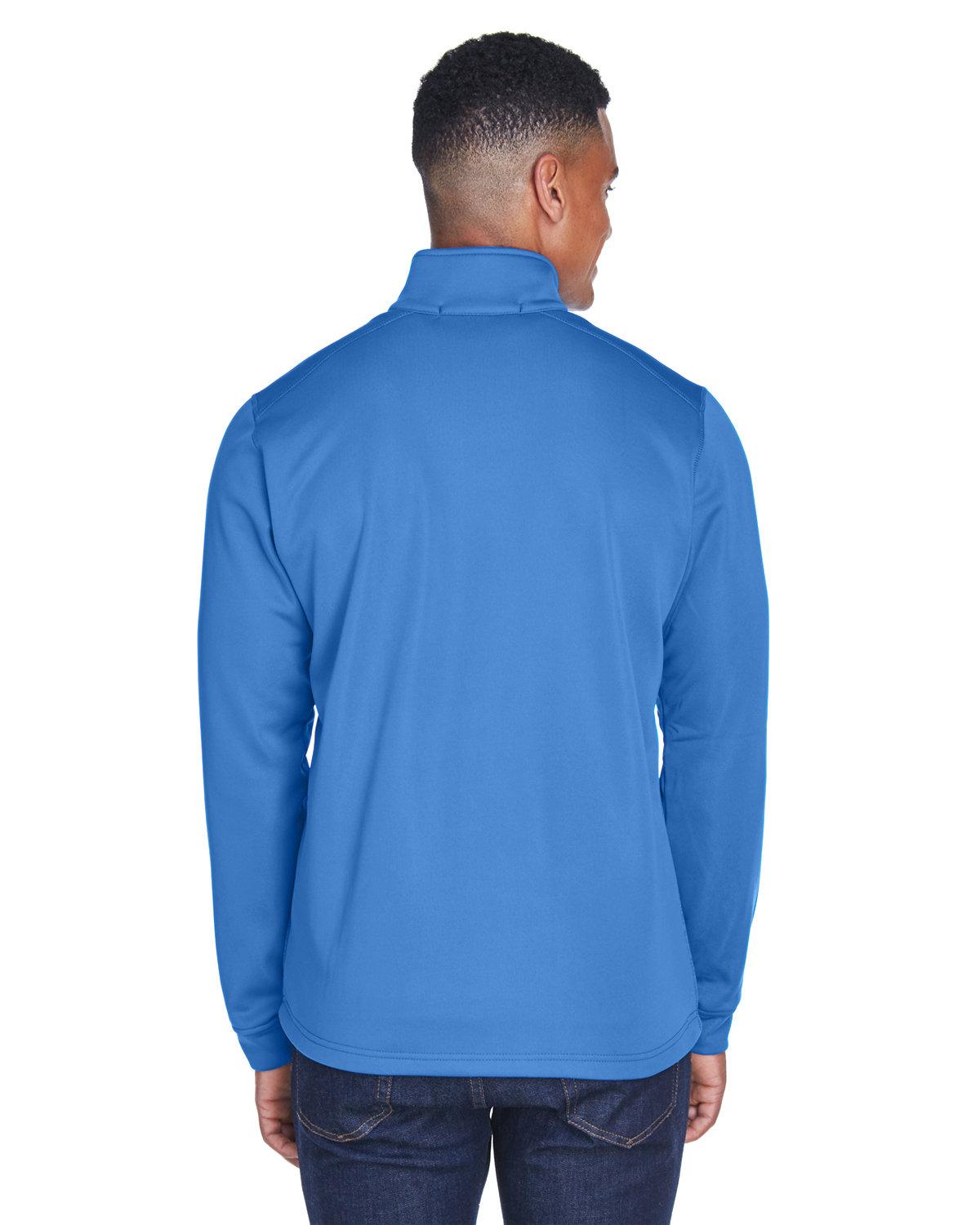 DG796 Devon & Jones Mens Newbury Colorblock Mélange Fleece Full-Zip - Back Image