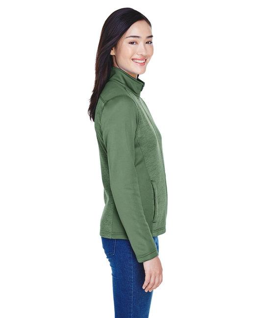DG796W Devon & Jones Ladies Newbury Colorblock Mélange Fleece Full-Zip - Siide Image