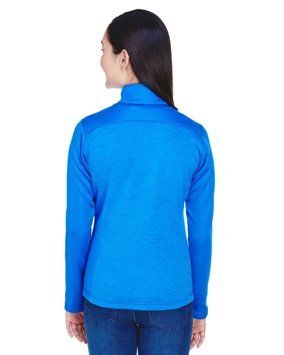 DG796W Devon & Jones Ladies Newbury Colorblock Mélange Fleece Full-Zip - Back Image