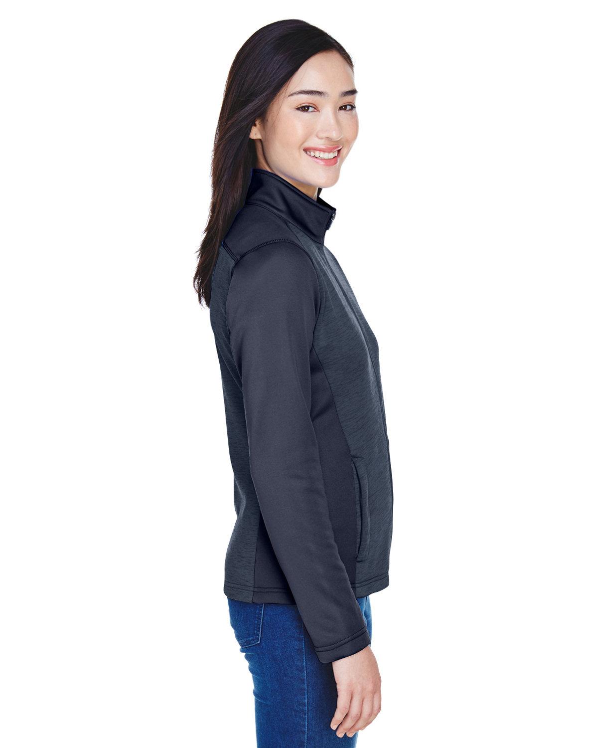 DG796W Devon & Jones Ladies Newbury Colorblock Mélange Fleece Full-Zip DG796W Devon & Jones Ladies Newbury Colorblock Mélange Fleece Full-Zip - Siide Image