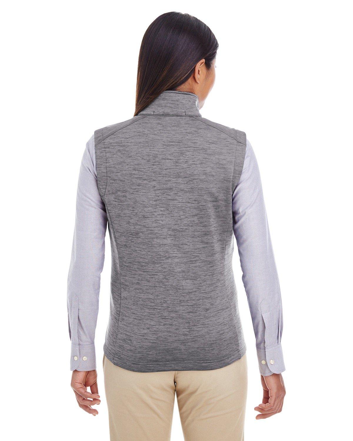 DG797W Devon & Jones Ladies Newbury Mélange Fleece Vest DG797W Devon & Jones Ladies Newbury Mélange Fleece Vest - Back Image