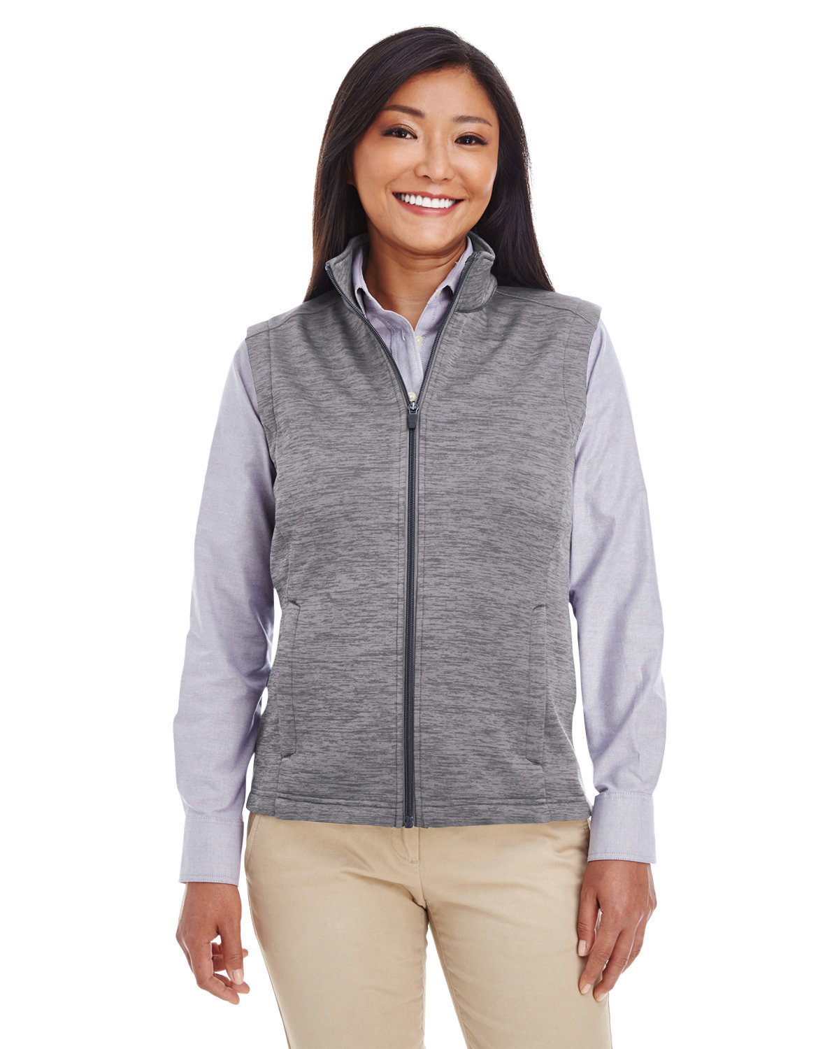 DG797W Devon & Jones Ladies Newbury Mélange Fleece Vest DG797W Devon & Jones Ladies Newbury Mélange Fleece Vest