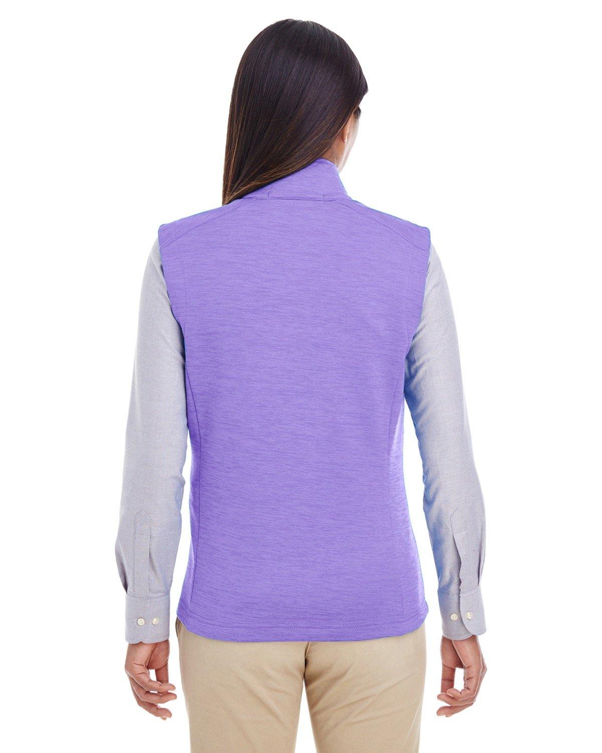 DG797W Devon & Jones Ladies Newbury Mélange Fleece Vest - Back Image