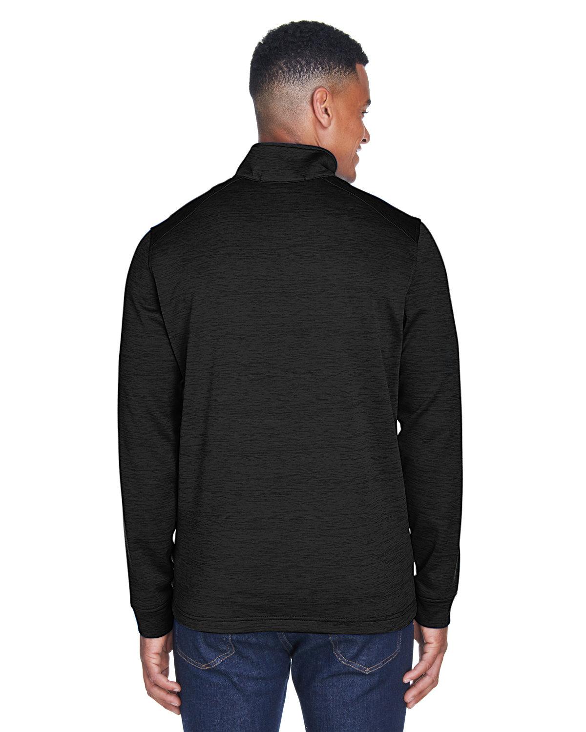 DG798 Devon & Jones Mens Newbury Mélange Fleece Quarter-Zip - Back Image