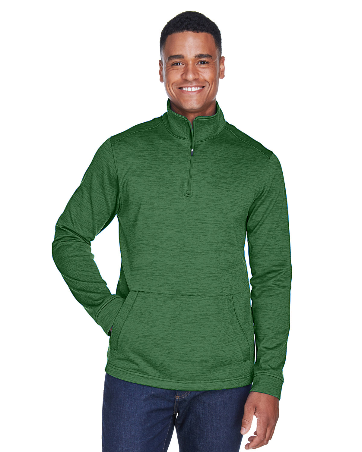 DG798 Devon & Jones Mens Newbury Mélange Fleece Quarter-Zip