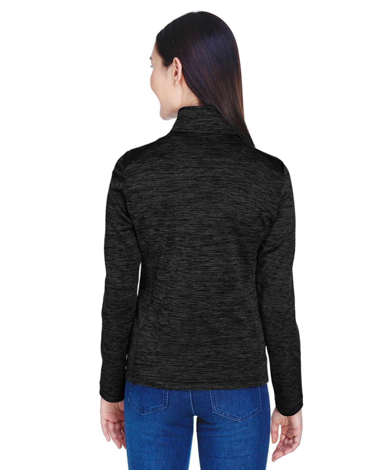 DG798W Devon & Jones Ladies Newbury Mélange Fleece Quarter-Zip - Back Image