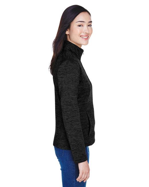 DG798W Devon & Jones Ladies Newbury Mélange Fleece Quarter-Zip - Siide Image