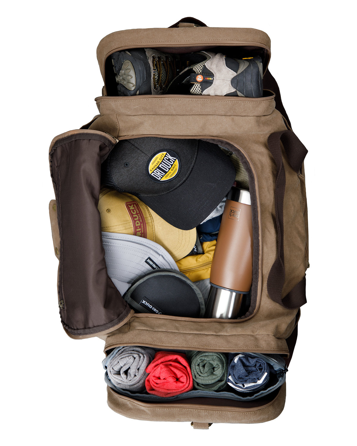 DI1040 Dri Duck Heavy Duty Large Expedition Canvas Duffle Bag - Siide Image