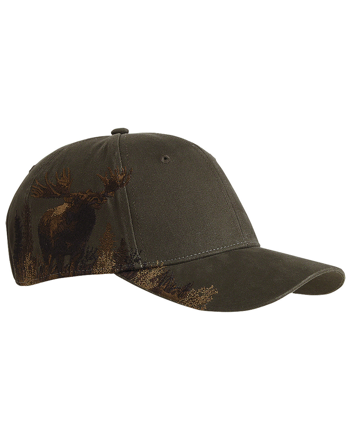 DI3295 Dri Duck Brushed Cotton Twill Moose Cap Zoom Image