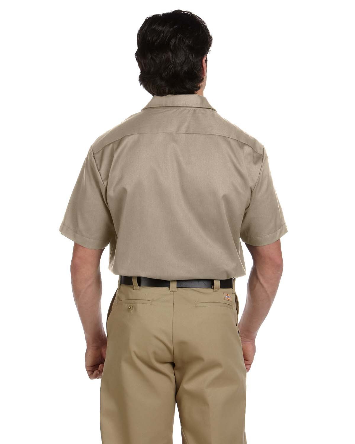 1574 Dickies Mens 5.25 oz./yd² Short-Sleeve Work Shirt - Back Image