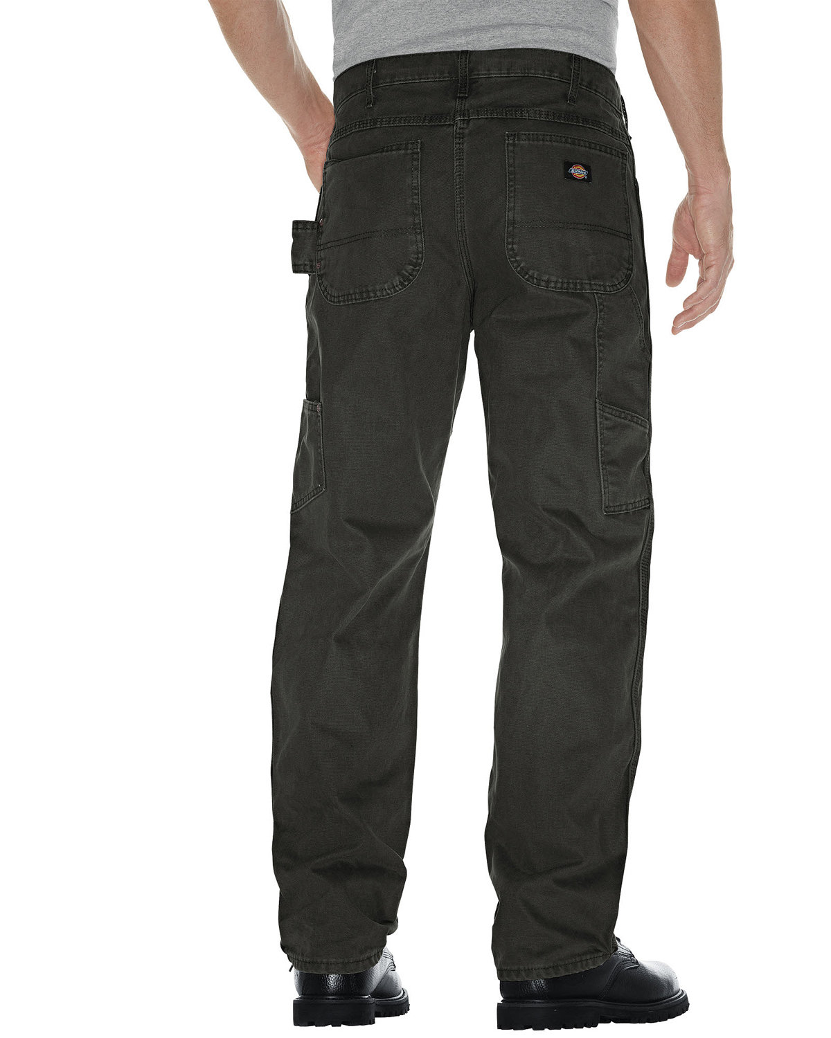 DU336R Dickies Mens Relaxed Fit Straight-Leg Carpenter Duck Pant - Back Image