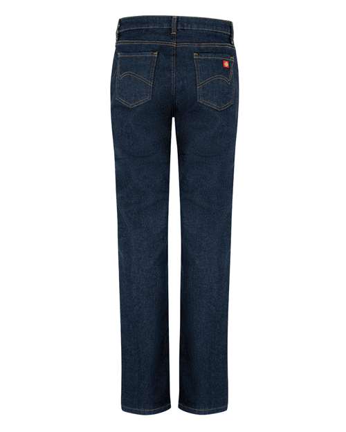 FD20 Dickies Womens Industrial 32" Inseam 5-Pocket Flex Jeans - Back Image