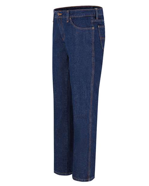 FD93 Dickies Womens Straight Leg 5-Pocket Jeans - Siide Image