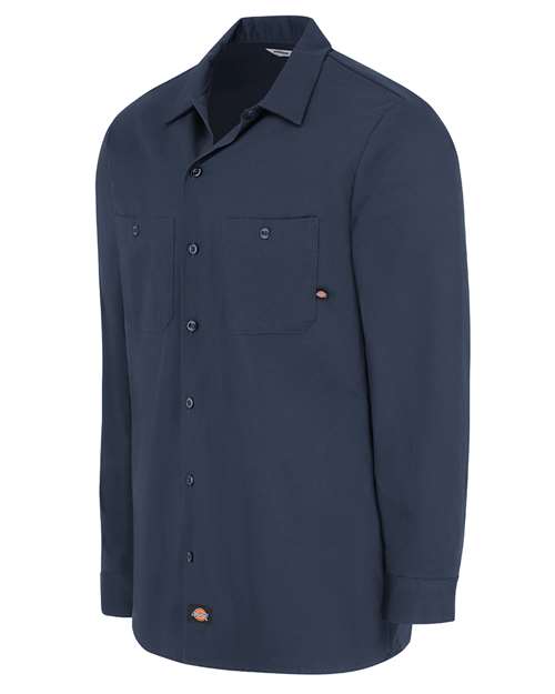L307 Dickies Industrial Cotton Long Sleeve Work Shirt - Siide Image