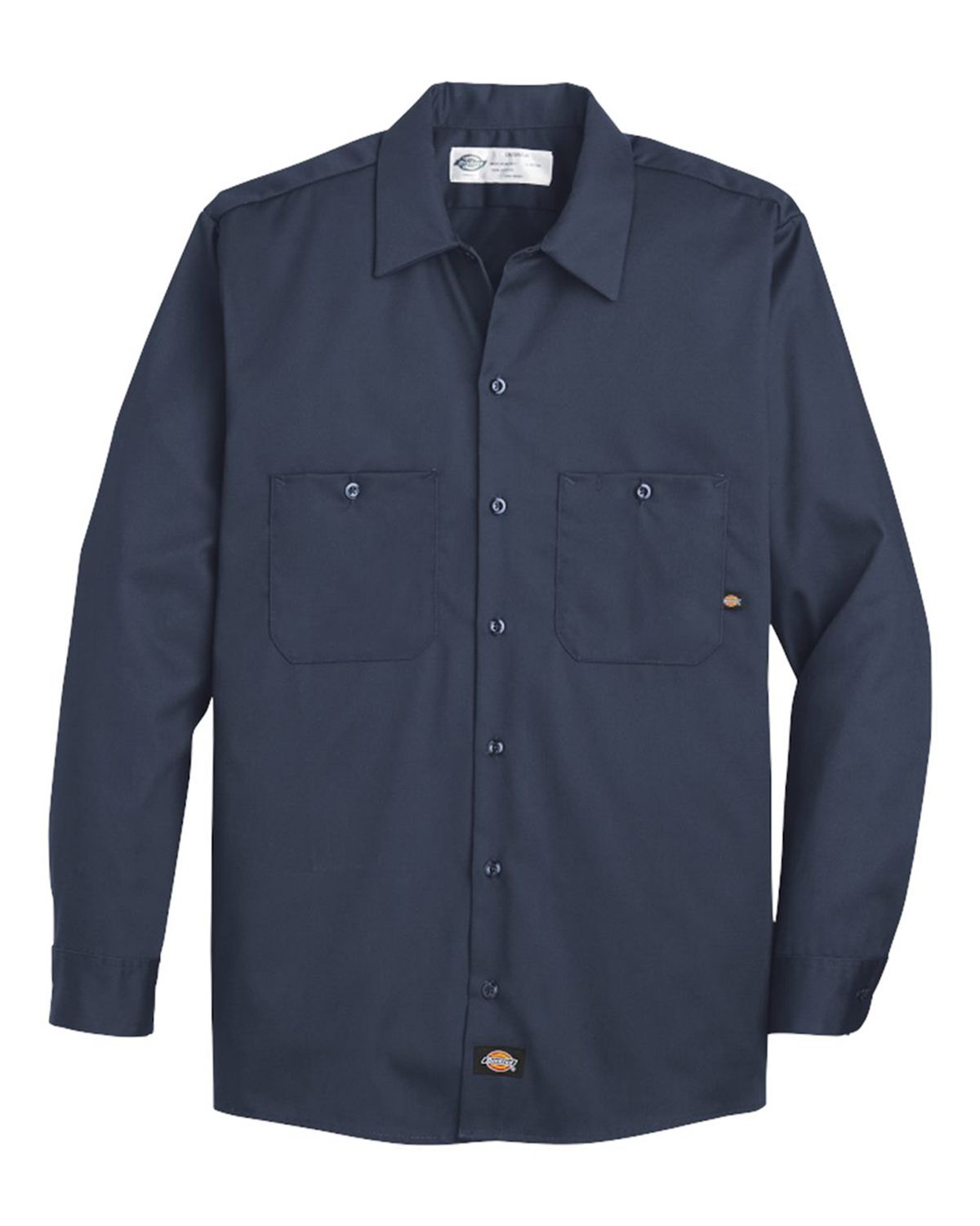 L307L Dickies Industrial Cotton Long Sleeve Work Shirt - Long Sizes