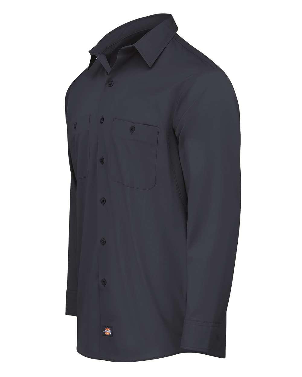 LL51L Dickies Industrial Worktech Ventilated Long Sleeve Work Shirt - Long Sizes - Siide Image