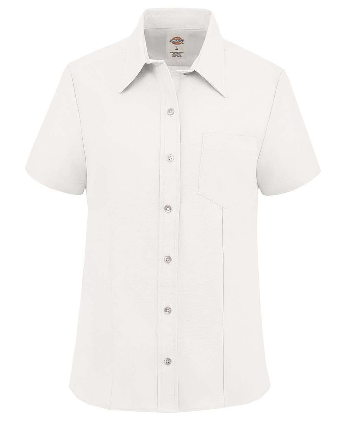 S254 Dickies Womens Short Sleeve Stretch Oxford Shirt Zoom Image